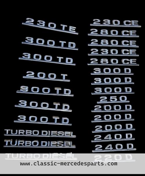 Embleem / typeplaatje Mercedes w123 sedan coupe stationwagen, Auto-onderdelen, Carrosserie, Gebruikt, Ophalen of Verzenden