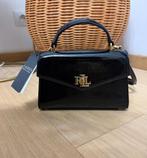 Ralph Lauren farrah small satchel patent leather, Enlèvement ou Envoi, Neuf, Noir, Sac à main