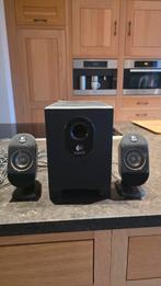 PC luidsprekers Logitech X-210 muziekboxen met subwoofer, Computers en Software, Pc speakers, Ophalen of Verzenden, Gebruikt, Audiokanaal 2.1