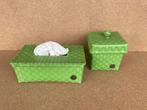 Mooi gevlochten doosje met deksel en kleenex doos, Ophalen of Verzenden, Zo goed als nieuw