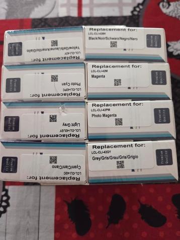 1 VERPAKKING VAN 8 CARTRIDGES COMPATIBEL MET CANON CLI 42 beschikbaar voor biedingen