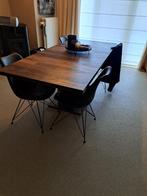 eettafel met 4 stoelen, Maison & Meubles, Tables | Tables à manger, Comme neuf, Rectangulaire, 50 à 100 cm, Enlèvement