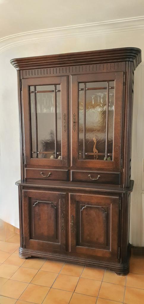 Massief eiken kast servieskast, Antiek en Kunst, Antiek | Meubels | Kasten, Ophalen