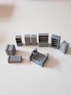miniatuur scenery, resin, 28mm, slaapkamer, 9 stuks, Hobby en Vrije tijd, Ophalen of Verzenden, Nieuw, 1:50 of kleiner, Diorama