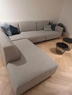 Moderne hoekzetel met long chair  ( Furninova) grijs, Huis en Inrichting, Gebruikt, Ophalen