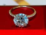 Nieuwe geel gouden (trouw) ring met diamant van 4.18 caraat!, Bijoux, Sacs & Beauté, Bagues, Neuf, Or, 17 à 18, Jaune