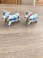 Vintage Delftsblauwe peper- en zoutstel met koeien,, Ophalen of Verzenden