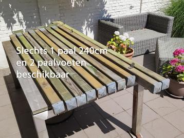 1 tuinpaal / terraspaal en 2 paalhouders beschikbaar voor biedingen