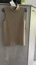 DÉBARDEUR PULL NEUF ZARA Col roulé sans manches BEIGE XS, Neuf, Enlèvement ou Envoi, Taille 34 (XS) ou plus petite, Zara