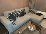 Chaise L gris clair +  meuble tv et table salon, Maison & Meubles, Comme neuf, Enlèvement