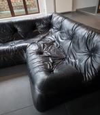 Ligne Roset Kali (jaren 70) – zwart leer - zeer goede staat, Maison & Meubles, Enlèvement, Cuir