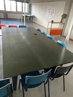 Grote tafel / bureau groene betonplex multiplex, Gebruikt, Ophalen, Bureau