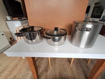 3 kookpotten beschikbaar voor biedingen