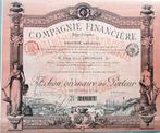 Compagnie Fin Belge-Française - Bruxelles - 1899 !! -déco !!, Ophalen of Verzenden, Voor 1920, Aandeel