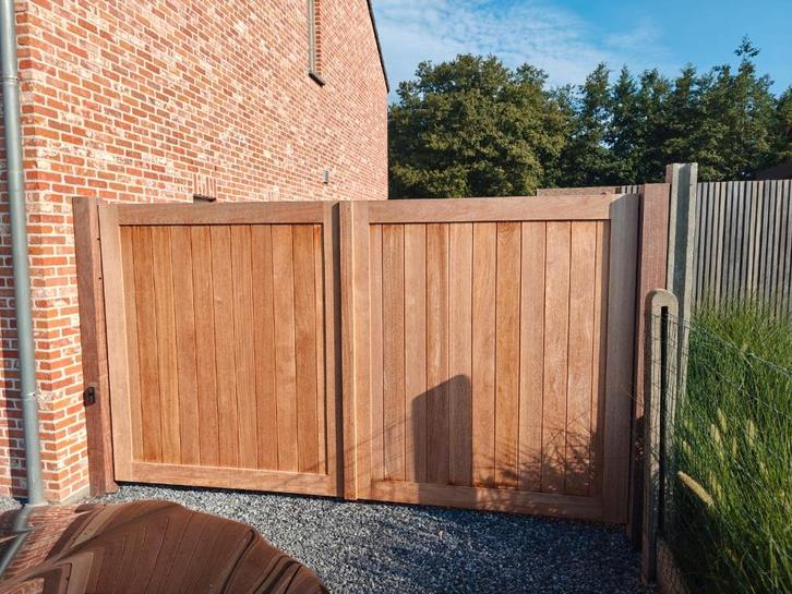 te koop afzelia poort/poortje  extra korting!, Tuin en Terras, Tuinpoorten, Nieuw, Draaipoort, Hout, 150 tot 200 cm, 200 cm of meer