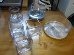 vazen en potten in glas, Huis en Inrichting, Minder dan 50 cm, Glas, Zo goed als nieuw, Ophalen