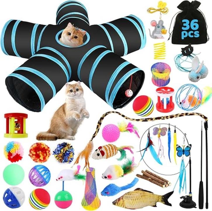 kattentunnel met spelgoed set GRATIS LEVERING, Dieren en Toebehoren, Kattenspeelgoed, Nieuw, Overig speelgoed, Verzenden