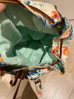 rugzak met bloemen en nepleer, Ophalen of Verzenden, Gebruikt, 25 tot 40 cm, 30 tot 45 cm