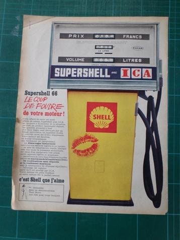 Shell produits pétroliers - publicité papier - 1966 beschikbaar voor biedingen