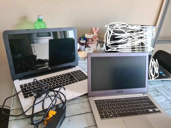 2 laptops, Computers en Software, Windows Laptops, Gebruikt, Ophalen