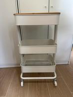 Desserte - étagère à roulettes IKEA blanche "RASKOG", Ophalen, Zo goed als nieuw