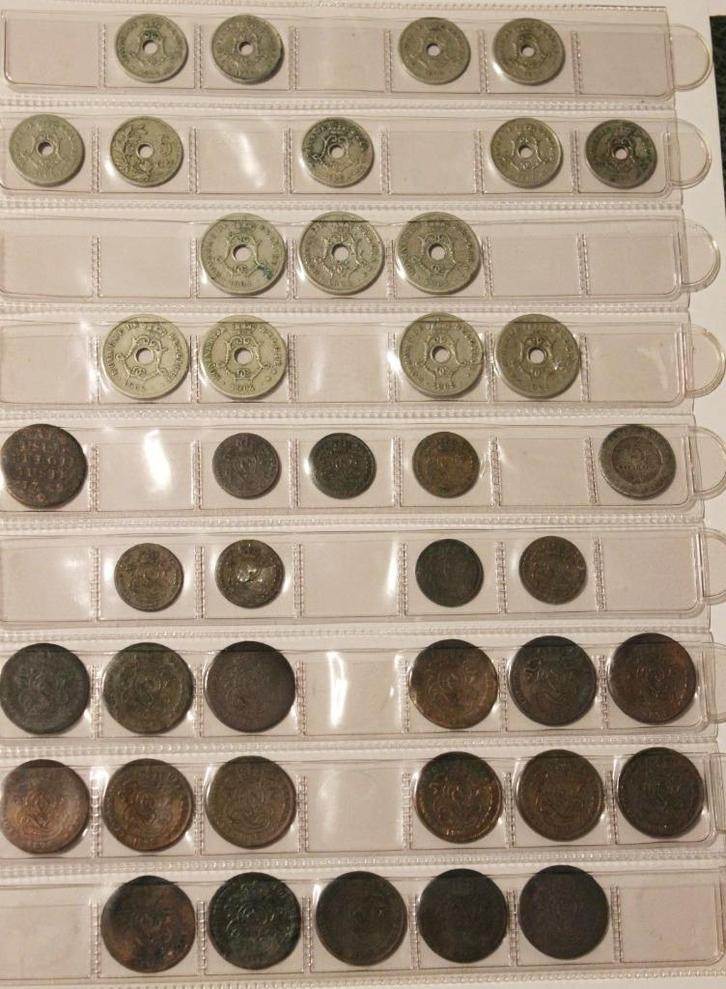 munten Belgie 6 x 5 cent, 6 x 10 cent, 4 x 1 cent,7 x 2 cent, Postzegels en Munten, Munten | België, Setje, Overig, Ophalen of Verzenden