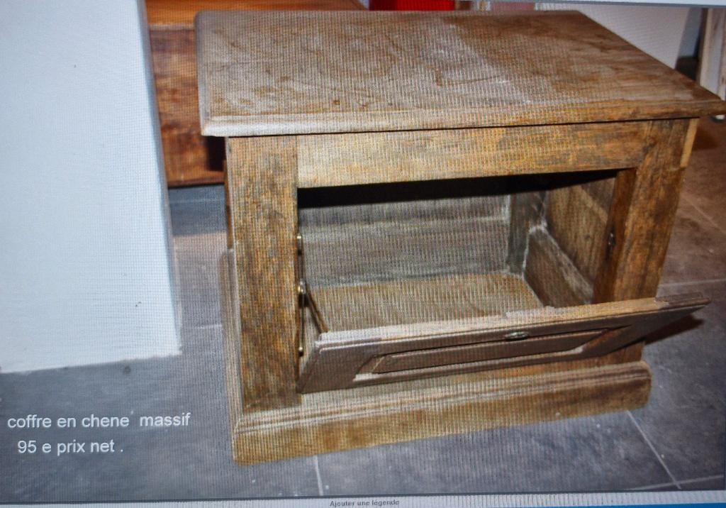 Coffre en chene, Enlèvement, Comme neuf, Chêne