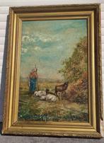 huile sur panneau signe isidore verheyden, Antiek en Kunst, Ophalen of Verzenden