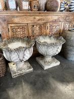 2 Unieke Plantenbakken/Bloempotten steen in vorm van Bloem, Tuin en Terras, Tuin, Steen, Gebruikt, Minder dan 60 cm
