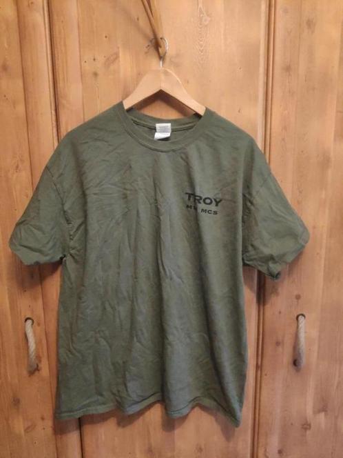 Khaki T-shirt Troy, Kleding | Heren, T-shirts, Zo goed als nieuw, Maat 56/58 (XL), Ophalen of Verzenden