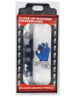 Close Up Wooden Fingerboard Riding Hand White Trucks, Comme neuf, Envoi