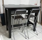 Stornas Ikea houten hoge tafel met 4 Franklin-stoelen, Ophalen, Gebruikt