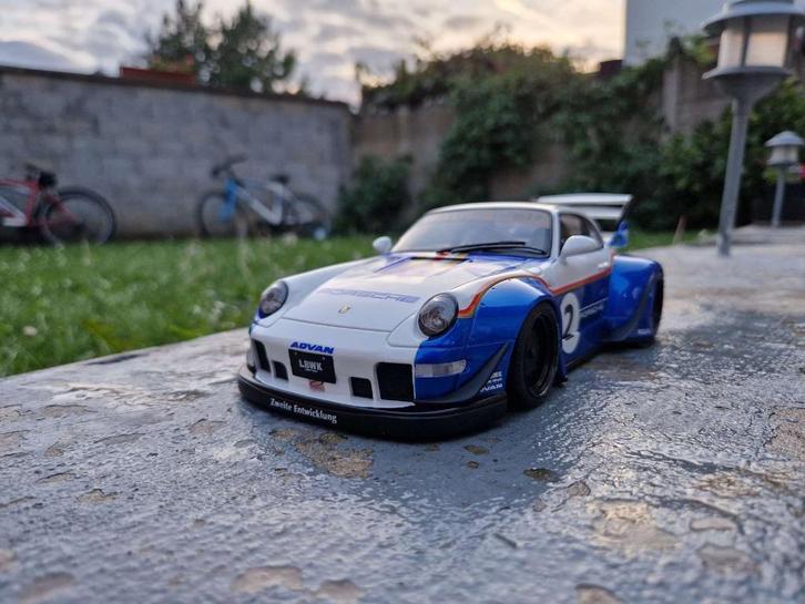 PORSCHE 911 RWB Liberty Walk Rothmans 2023 - PRIX : 129€, Hobby en Vrije tijd, Modelauto's | 1:18, Nieuw, Auto, Overige merken