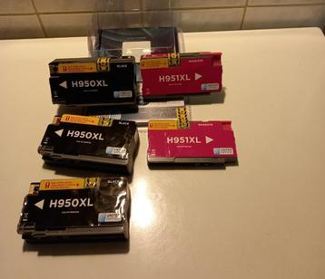 5 Inktcartridges voor HP OfficeJet printer