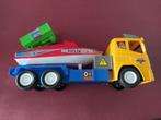 Speelgoed vrachtwagen met boot, Comme neuf, Enlèvement