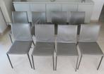 8 Lia stoelen leder - Zanotta - By Roberto Barbieri, Huis en Inrichting, Vijf, Zes of meer stoelen, Modern, Metaal, Zo goed als nieuw