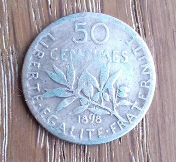 50 cent zilver 1898 Semeuse