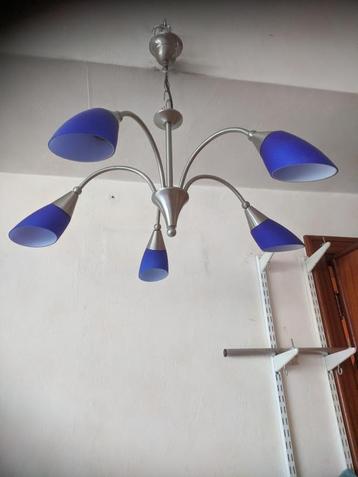 luster, Huis en Inrichting, Lampen | Kroonluchters, Ophalen, Gebruikt, Glas, Vintage
