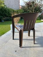 24 chaises de jardin Allibert en plastique brunes, Tuin en Terras, Ophalen, Zo goed als nieuw, Plastic