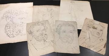 Authentieke tekeningen schilder Van Bree Academie Antwerpen beschikbaar voor biedingen