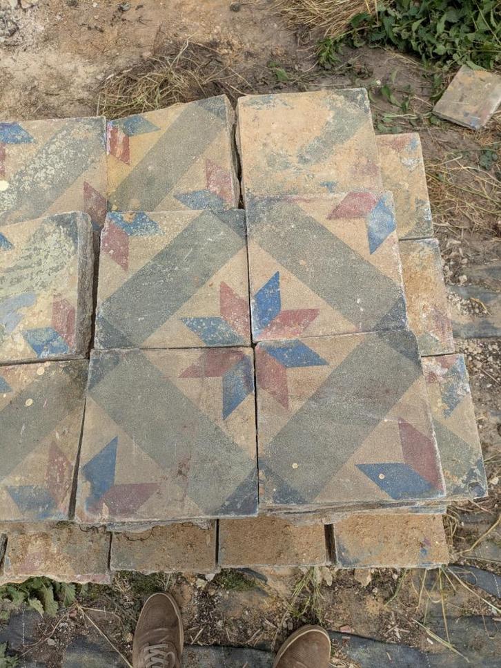 Cementtegels, Doe-het-zelf en Bouw, Tegels, Gebruikt, Vloertegels, Overige materialen, 20 tot 40 cm, 20 tot 40 cm, 10 m² of meer
