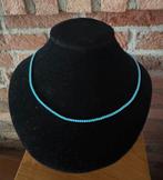Turquoise necklace/chocker 18k/750 -45cm, Handtassen en Accessoires, Kettingen, Ophalen of Verzenden, Zo goed als nieuw