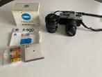 MINOLTA X500 + OBJECTIFS, Audio, Tv en Foto, Fotocamera's Analoog, Ophalen, Gebruikt, Spiegelreflex, Minolta