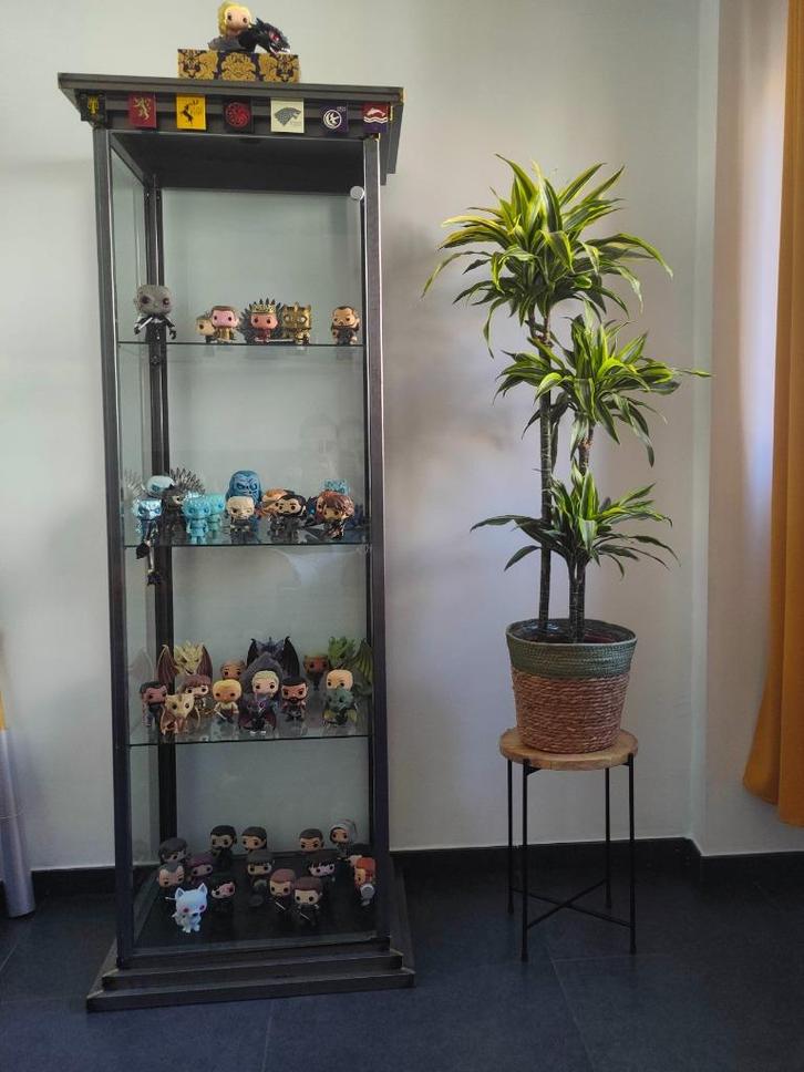 Vitrine style industriel, Huis en Inrichting, Kasten | Vitrinekasten, Gebruikt, 150 tot 200 cm, 50 tot 100 cm, 50 tot 75 cm, Met deur(en)