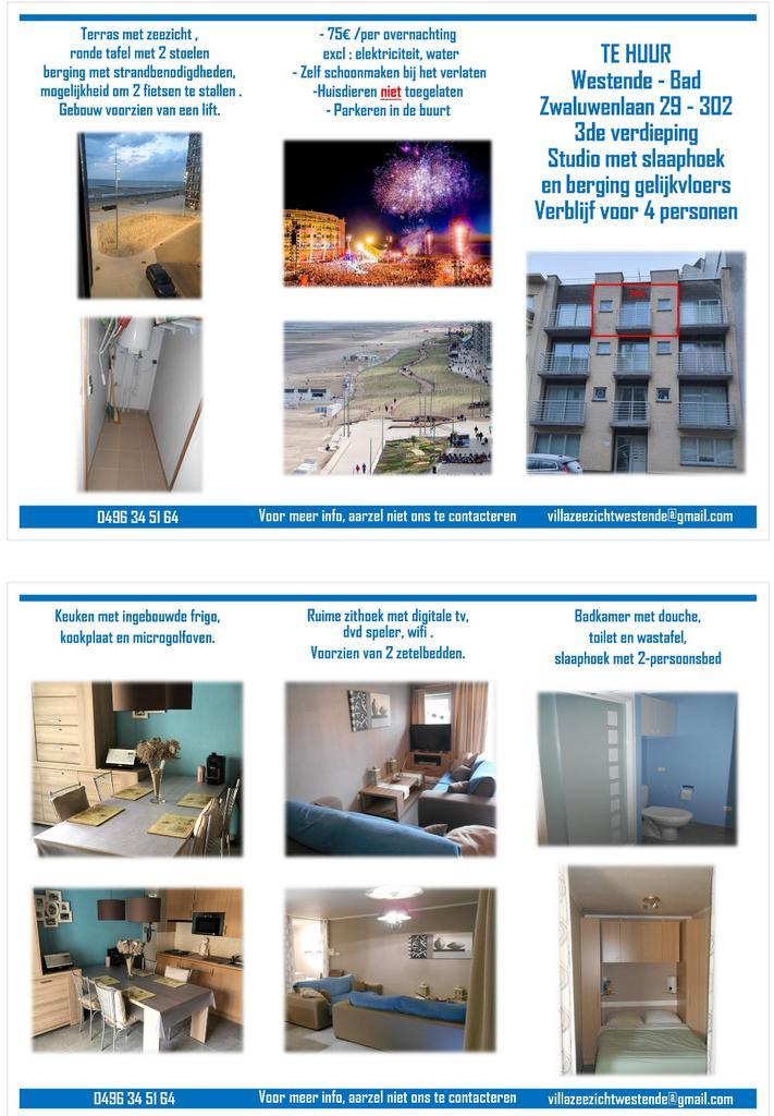 Vakantie appartement Middelkerke - Westende, Vakantie, Vakantiehuizen | België, Appartement, Overige, Aan zee, 1 slaapkamer, Eigenaar