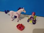 playmobil vrouw met paarse kleding en paars paard, Kinderen en Baby's, Ophalen, Gebruikt, Complete set