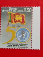 Sri Lanka 1998 - 50 jaar WHO - vlag **, Postzegels en Munten, Postzegels | Azië, Ophalen of Verzenden, Zuid-Azië, Postfris
