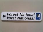 Vintage Wegwijzer - Forest National - Vorst Nationaal, Ophalen, Gebruikt, Reclamebord