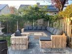 Steigerhout hoekbank tuin bank hoekzetel met kussens stoel, Ophalen of Verzenden