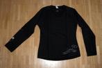zwart t-shirt met lange mouwen - maat 134/145, Enlèvement ou Envoi, Comme neuf, Fille, Chemise ou À manches longues